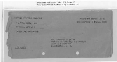 Thumbnail for Washington Office, Special Funds, Intelligence (WASH-SPF-FIN) > WASH-SPF-FIN-96: Gold File (October 2, 1944–November 30, 1944)