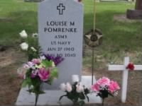 Louise's resting place beside her parents
