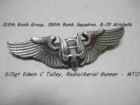 310thBG,380thBS, B-25 S/Sgt Edwin Talley, Radio/Gunner in the MTO