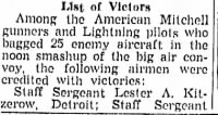 Richmond VA News article, April 12, 1943 LIST OF VICTORS (please see next page)
