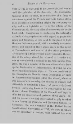 Volume IV > Benjamin Franklin. President of the Supreme Executive Council, 1785-1788.