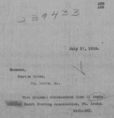 Old German Files, 1909-21 > John J. Doyle (#239433)