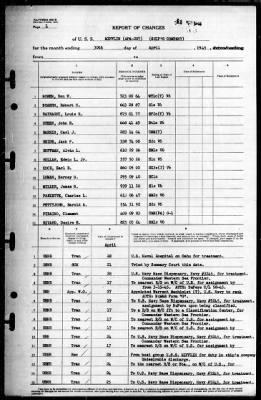 Mifflin (APA-207) > 1945