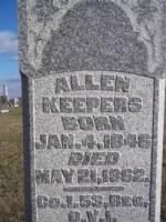 Pvt Allen Keepers Army Headstone