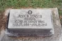 Corp Alva Rivers Staggs Army Headstone