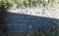 Corp Earl Allen Bush USMC Headstone