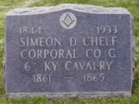 Corp Simeon Dickens Chelf Headstone