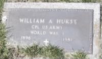 William A Hurst footstone