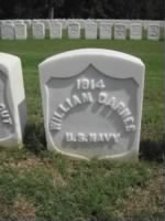 Seaman William Carnes Navy Headstone