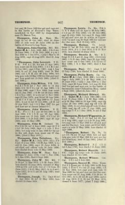 Thumbnail for US Army Historical Register - Volume 1 > Part II - Complete Alphabetical List of Commissioned Officers of the Army