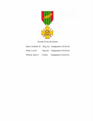 History of the 63rd Infantry Division Special Troops > 63rd Infantry Division Special Troops Individual Awards