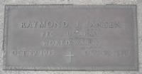 Pvt Raymond John Jansen Army Headstone