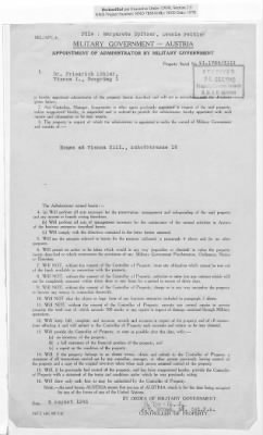 Thumbnail for Cases and Reports Relating to Property and Equipment Released by Vienna Area Command (VAC) to the Austrian Government > V1.1726/XIII Margarethe Spitzer And Leonie Feitler