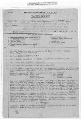 Thumbnail for Cases and Reports Relating to Property and Equipment Released by Vienna Area Command (VAC) to the Austrian Government > V1.1740/IX Regina Schwarzbach