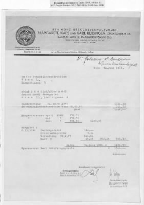 Thumbnail for Cases and Reports Relating to Property and Equipment Released by Vienna Area Command (VAC) to the Austrian Government > V1.1740/IX Regina Schwarzbach