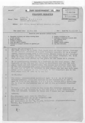 Thumbnail for Cases and Reports Relating to Property and Equipment Released by Vienna Area Command (VAC) to the Austrian Government > V1.1756/XIV Grete Kaufer