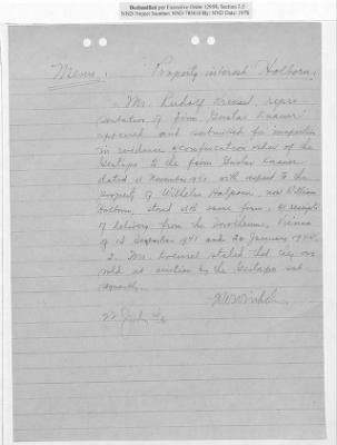 Thumbnail for Cases and Reports Pertaining to Property Administered by the Vienna Area Command (VAC) > PC/V/II/104 William And Irene Holborn