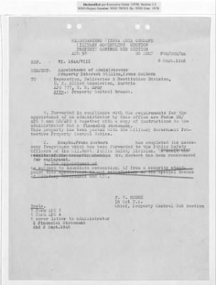 Cases and Reports Pertaining to Property Administered by the Vienna Area Command (VAC) > PC/V/II/104 William And Irene Holborn