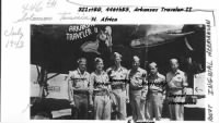 19 Feb. 1944, Italy, Ingwal with his original Crew and the Arkansas Traveler.