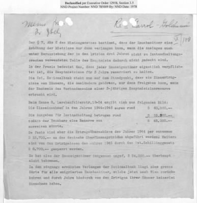 Cases and Reports Pertaining to Property Administered by the Vienna Area Command (VAC) > PC/V/IX/100 Ronald Caroll (Bronislav Goldman) (January 1947-February 1948)