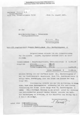 Cases and Reports Pertaining to Property Administered by the Vienna Area Command (VAC) > PC/V/IX/100 Ronald Caroll (Bronislav Goldman) (January 1947-February 1948)