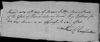 Arthur Chamberlain 1809 Receipt for Appraiser Fee.JPG