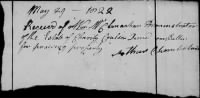 Arthur Chamberlain 1822 Receipt for Appraiser Fee.JPG
