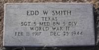 Grave marker for Edd W Smith