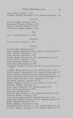 Volume X > Continental Line. Fifth Pennsylvania. January 1, 1777-January 1, 1783.