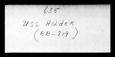 Thumbnail for Holder (DD-819) > 1946