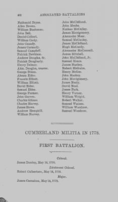 Thumbnail for Volume XIV > Muster Rolls and Papers Relating to the Associators and Militia of the County of Cumberland.