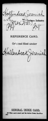 Thumbnail for Jeremiah > Hollinbeck, Jeremiah (Pvt)