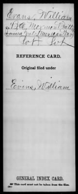 Thumbnail for William > Evans, William (Pvt)