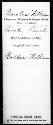 William > Bowles, William (Private)