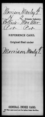 Thumbnail for Manley F > Morrison, Manley F (Pvt)