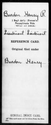 Thumbnail for Henry R > Burden, Henry R (Lieutenant)