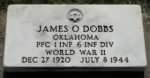 James O Dobbs Military marker