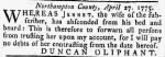 Duncan Oliphant 1775 Notice re Runaway Wife.JPG