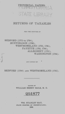 Thumbnail for Volume XXII > Provincial Papers: Returns of Taxables