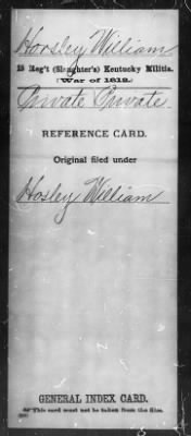 William > Horsley, William (Pvt)
