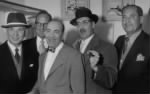 Marx brothers (L to R) Harpo Marx, Zeppo Marx, Chico Marx, Groucho Marx, and Gummo Marx (circa 1957)
