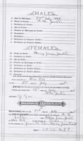 William and Mary Justice, Marriage Certificate