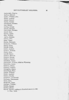 Volume XIII > Alphabetical List of Revolutionary Soldiers 1775-1783.