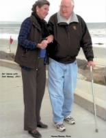 Photo about 2011, Dot Harms with Dick Kenney, 91 here..... in California.