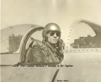 Col. Dick Kenney in his Jet Fighter