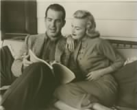 Fred McMurray and June Haver read through a script. (Photo: Fred and June MacMurray Foundation through the Healdsburg Museum.)
