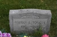 Bertha L Tongue - Gravemarker