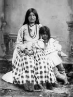 Ta-ayz-slath, wife of Geronimo, and child