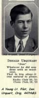 Donald Urquhart in 1932, high school yearbook photo
