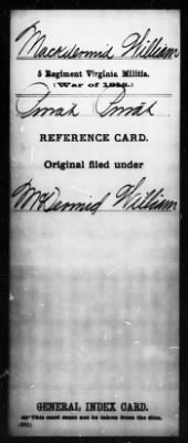 Thumbnail for William > Mackdermid, William (Pvt)